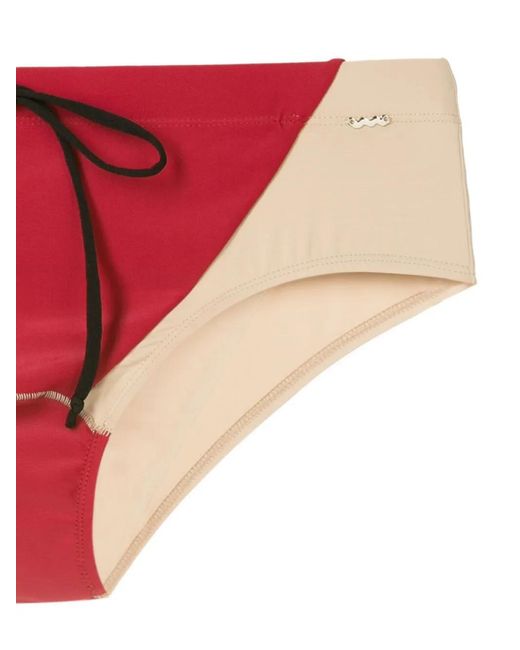Amir Slama Pink Two-Tone Drawstring Swim Trunks for men