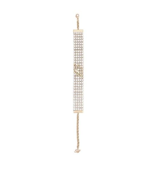 Blumarine White Crystal-Embellished Necklace