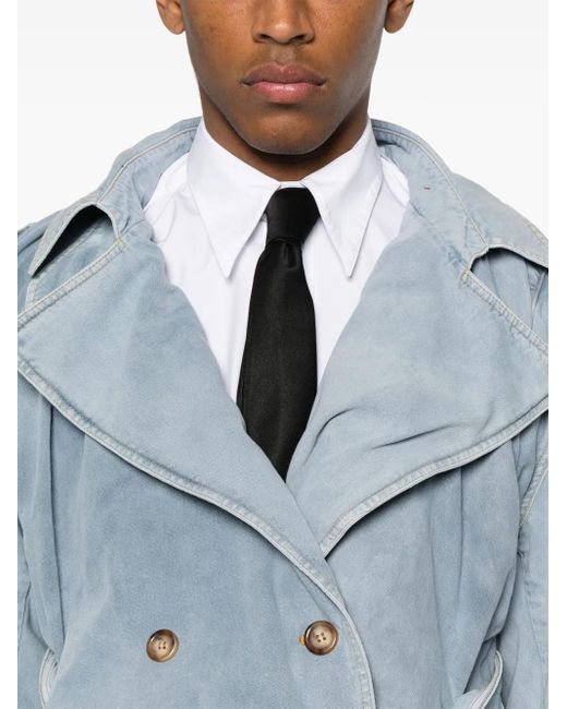 JUNTAE KIM Blue Corset Trench Coat