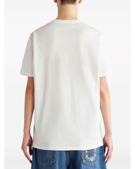 Etro T-shirt Met Borduurwerk in het White