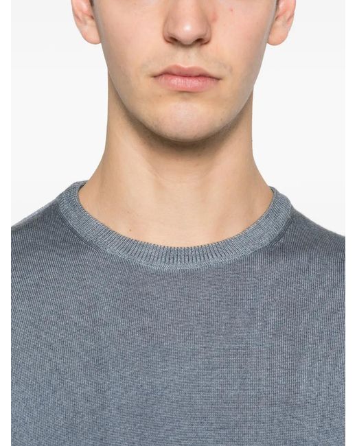 Woolrich Gray Crew-Neck Sweater for men