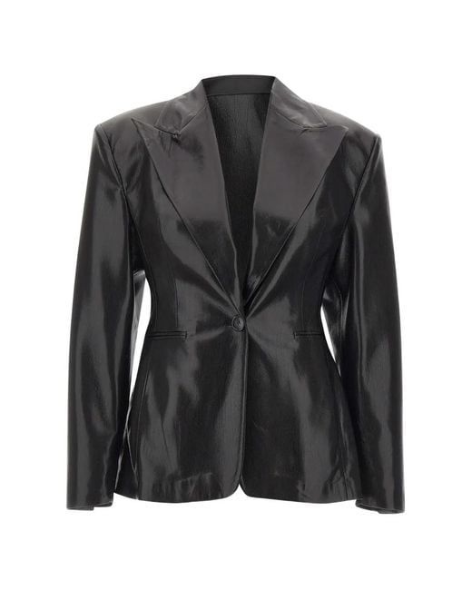 ANDAMANE Black Ottavia Hourglass-Silhouette Blazer