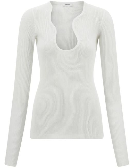 Maglione Con Scollo Asimmetrico di Ferragamo in White