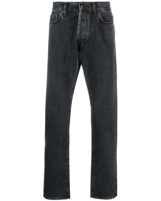 Carhartt Blue Mid-Rise Straight-Leg Jeans for men