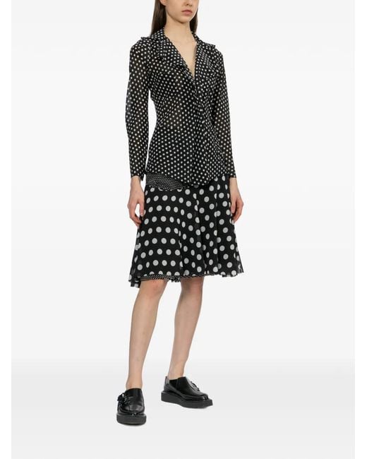 Junya Watanabe Black Polka Dot Blouse