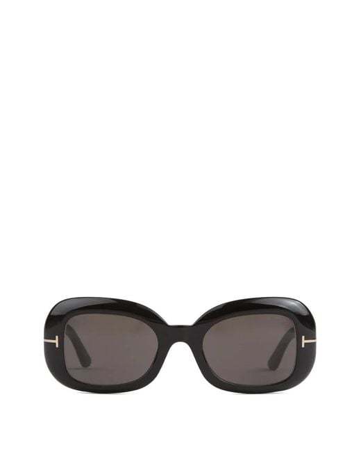 Tom Ford Black Rectangle-Frame Sunglasses
