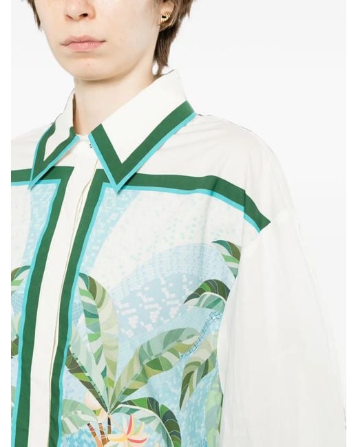 Farm Rio Blue Rio Mosaic Shirt