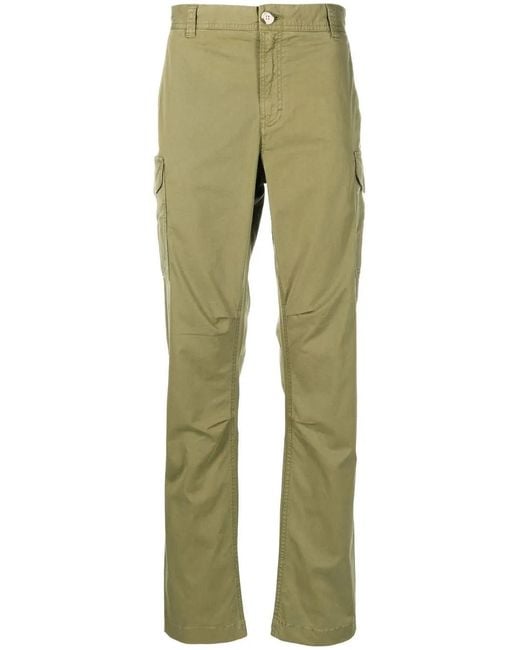Woolrich Green Straight-Leg Cargo Trousers for men