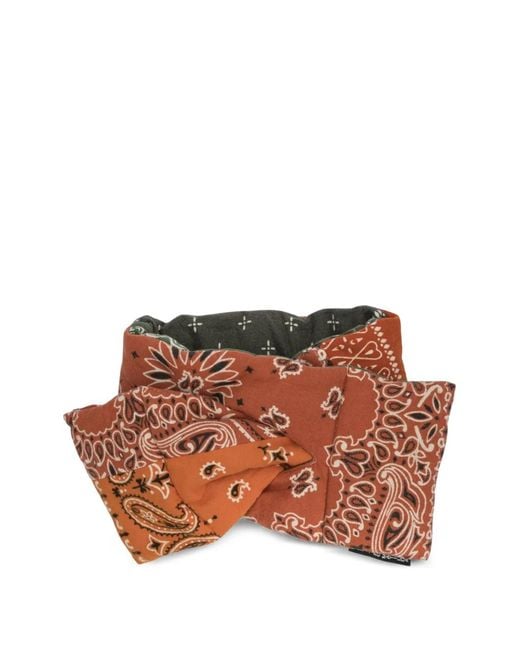 Kapital Orange Bandana Scarf for men