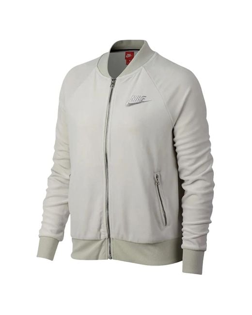 Nike Gray Logo-Embroidered Jacket