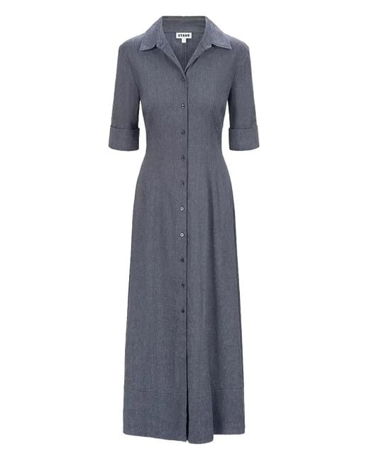 Abito Midi Joan Con Bottoni di Staud in Gray