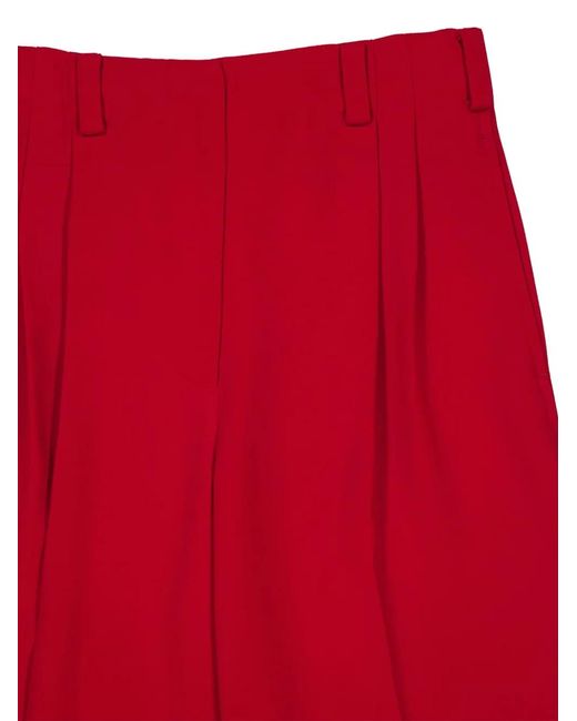 Givenchy Red Pleated Trousers