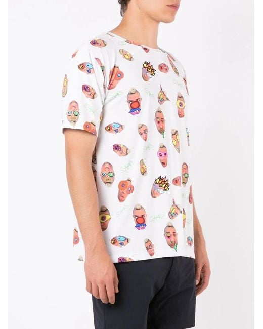Amir Slama White Graphic-Print Cotton T-Shirt
