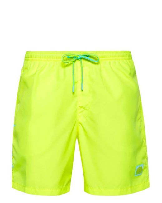Sundek Yellow Logo-print Swim Shorts for men