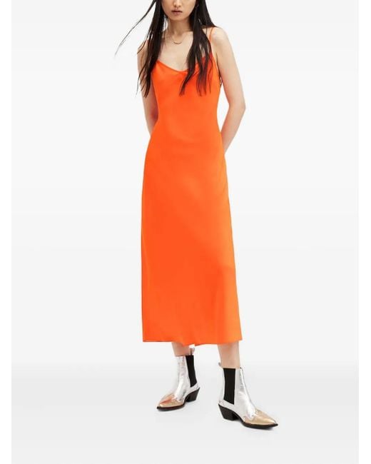 Abito Bryony di AllSaints in Orange
