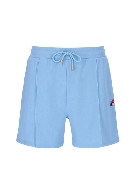 Fila Blue Eusebio Logo-Patch Track Shorts for men