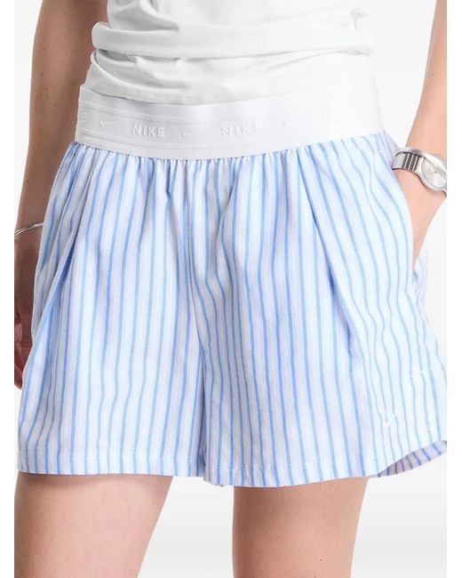 Nike White Chill Poplin Striped Shorts