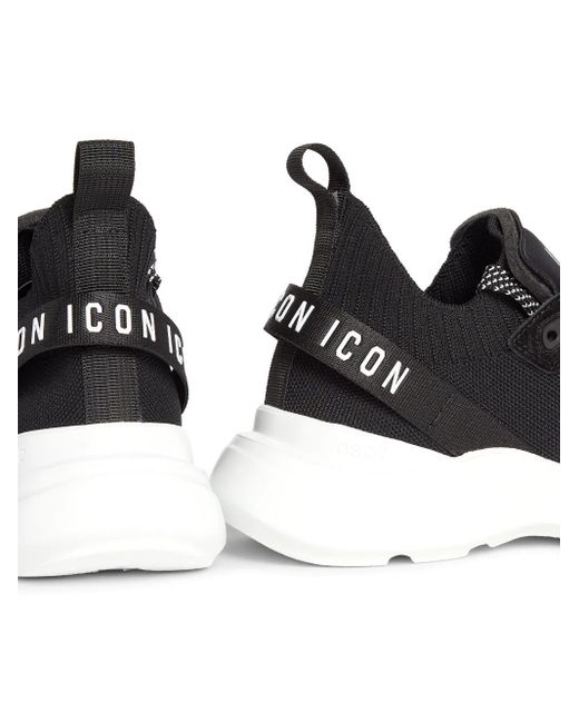 Zapatillas bajas con cordones DSquared² de color Black