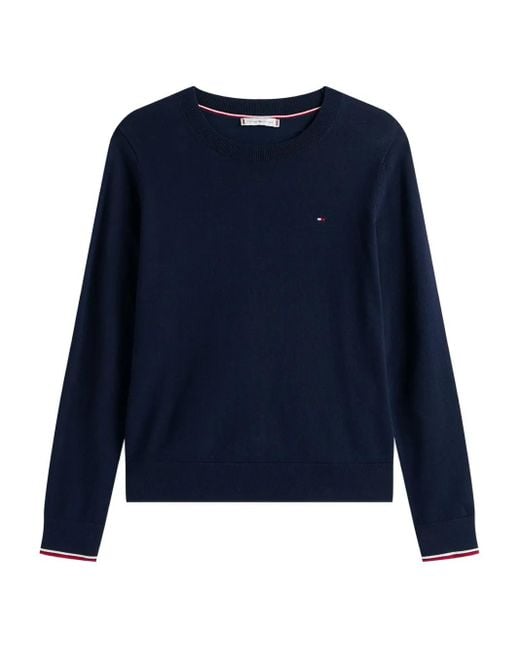 Tommy Hilfiger Blue Pullover mit rundem Ausschnitt