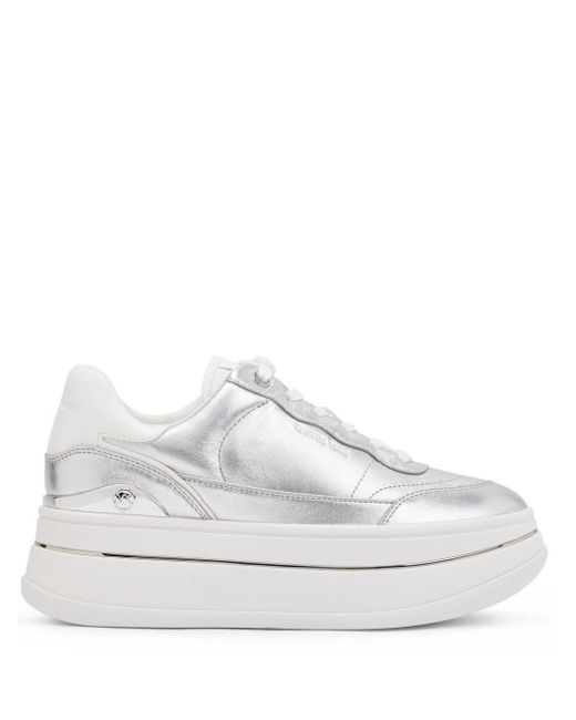Michael Kors White Hayes Monogram-pattern Sneakers