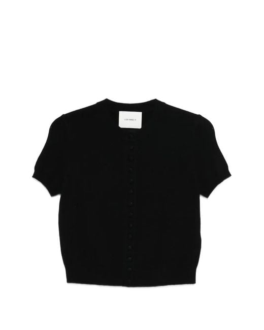 Lisa Yang Black Lunea Short-Sleeve Cardigan