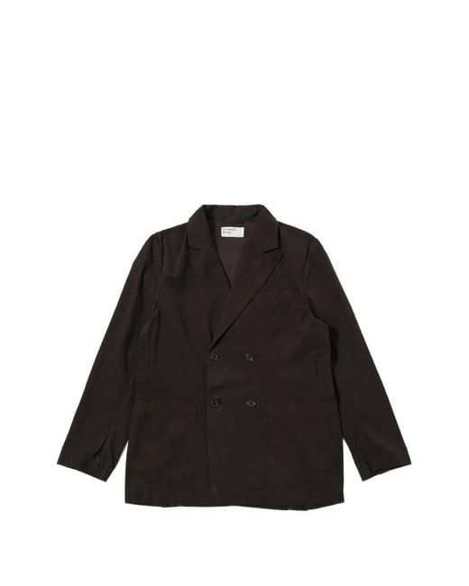 Universal Works Black Manor Double-Breasted Jacket for men