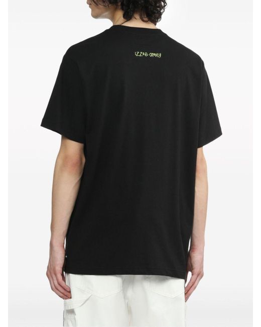 Izzue T-Shirt mit grafischem Print in Black für Herren