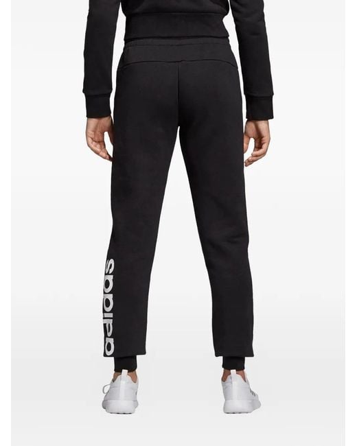 Adidas Black Essentials Logo Track Pants