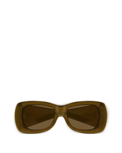 Saint Laurent Green Rectangle-Frame Sunglasses