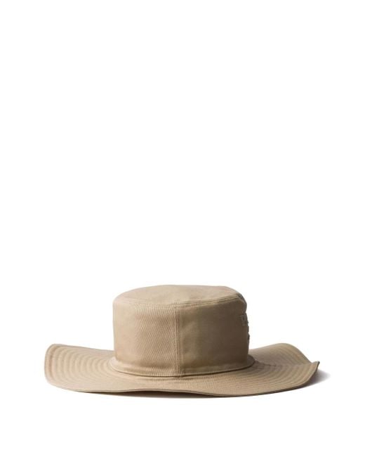 Prada Multicolor Wide-Brimmed Drill Hat for men