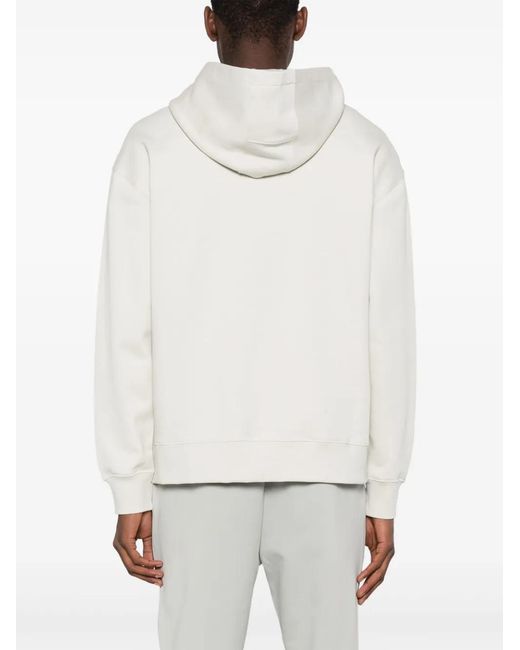 A_COLD_WALL* White Essentials Logo-Print Cotton Hoodie for men