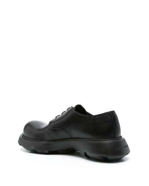 Acne Black Leather Derby Shoes for men