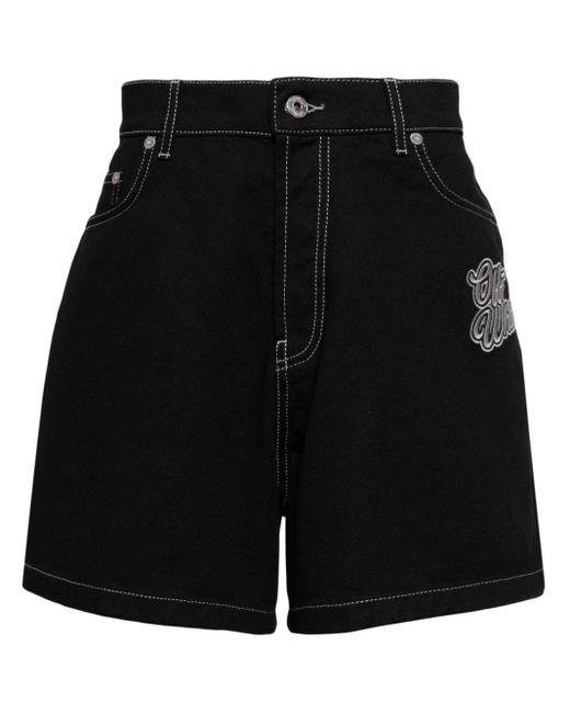 Short en jean à logo appliqué Off-White c/o Virgil Abloh pour homme en coloris Black