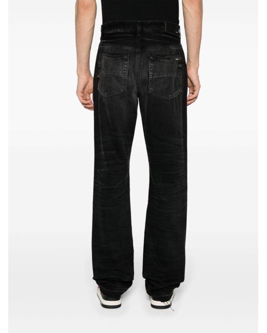 Amiri Straight Jeans in het Black voor heren
