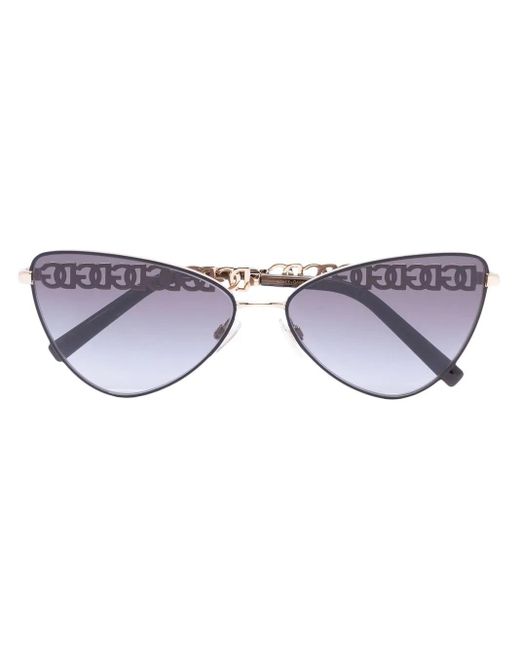 Dolce & Gabbana Blue Cat-Eye-Sonnenbrille Mit Logo