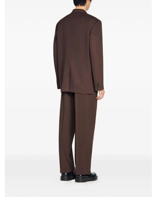 Sandro Brown Oversized Wool Jacket for men
