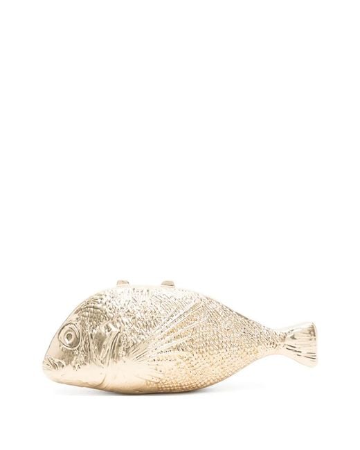 Jonathan Simkhai Natural Fish-Shape Clutch Bag