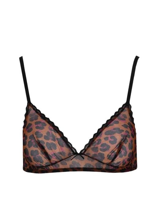 Laura Urbinati Brown Leopard-Print Triangle Bra