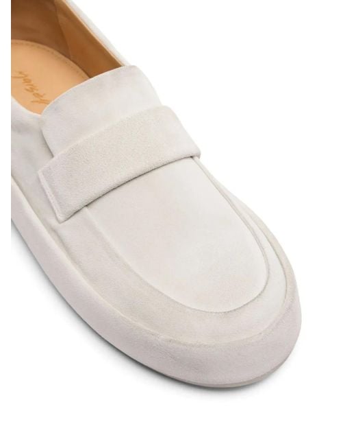Marsèll White Cassapelle Suede Loafers for men