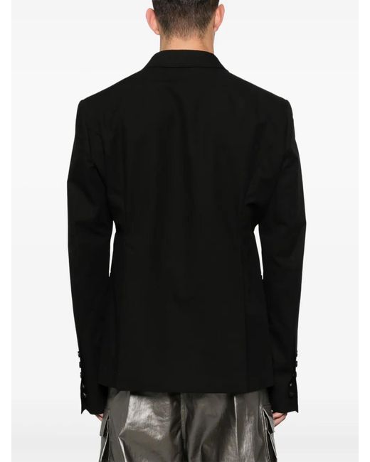 Rick Owens Black Lido Poplin Blazer for men