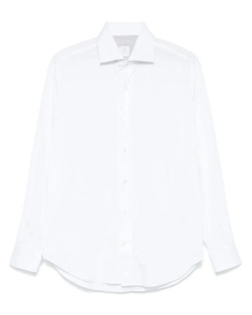 Camisa con cuello italiano Eleventy de hombre de color White