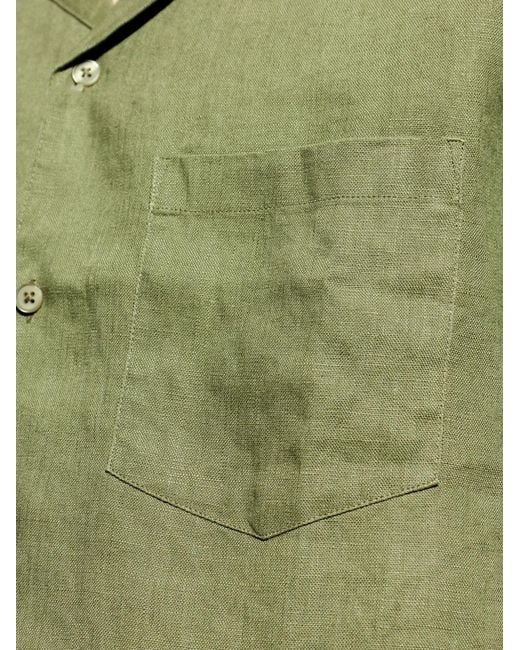 Samsøe & Samsøe Green Chest-Pocket Short-Sleeve Shirt for men