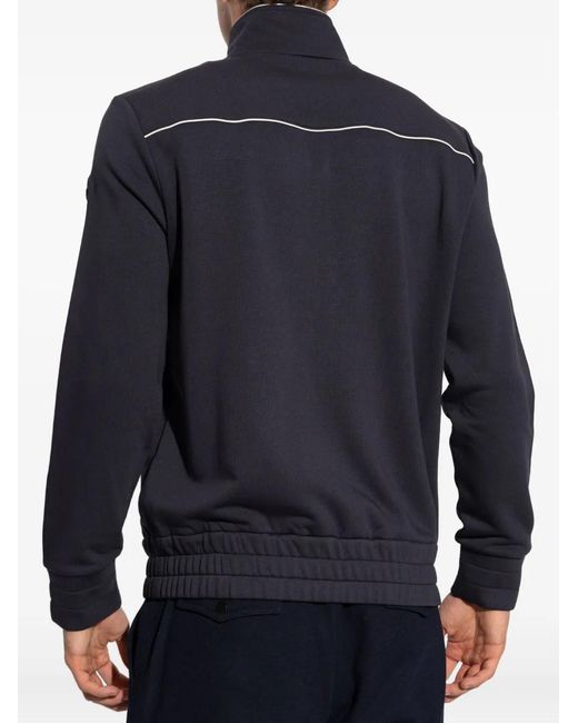 Moncler Blue Zip-Up Fleece Track Jacket for men