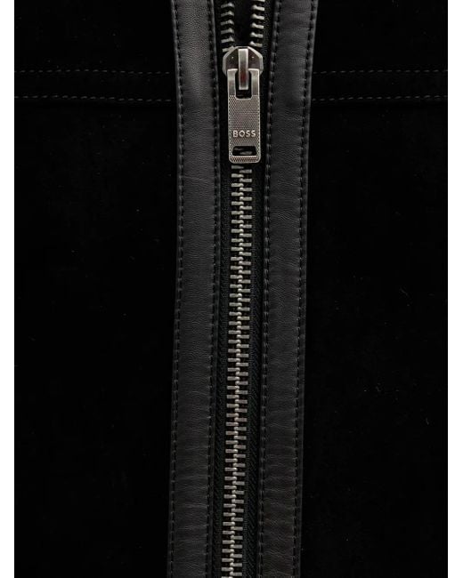 Boss Black Zip-Fastening Bomber Jacket for men