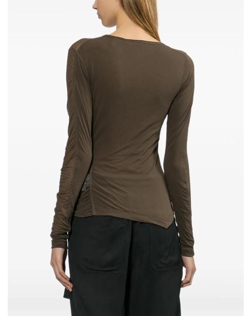 Helmut Lang Black Draped Top