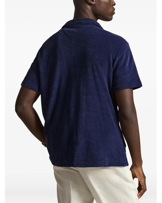Polo Ralph Lauren Blue Logo-Embroidered Shirt for men
