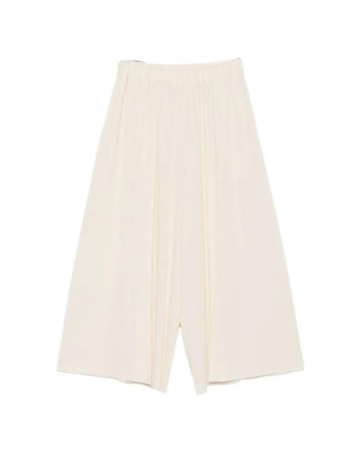 Pleats Please Issey Miyake White A-Poc Pleats Trousers