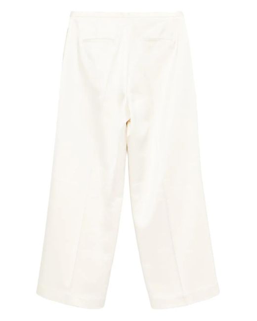 Rohe White Drawstring Straight-Hem Trousers