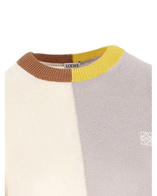 Jersey asimétrico con diseño colour block Loewe de color Natural