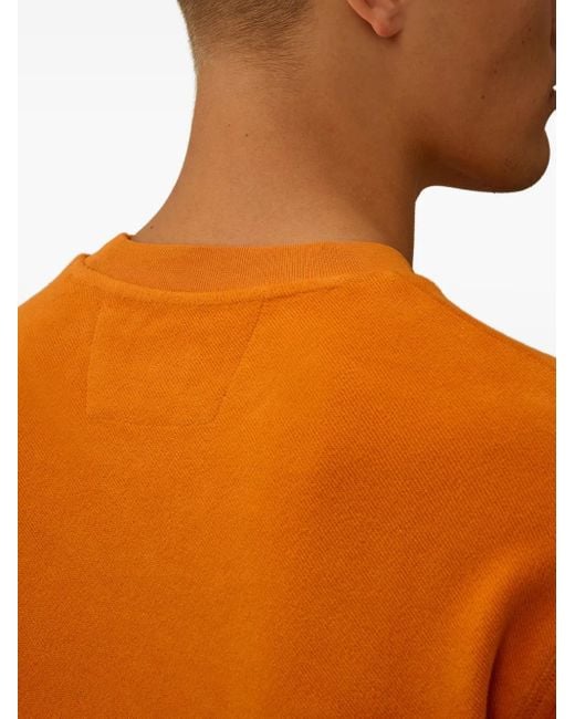 メンズ C P Company レンズポケット スウェットシャツ Orange
